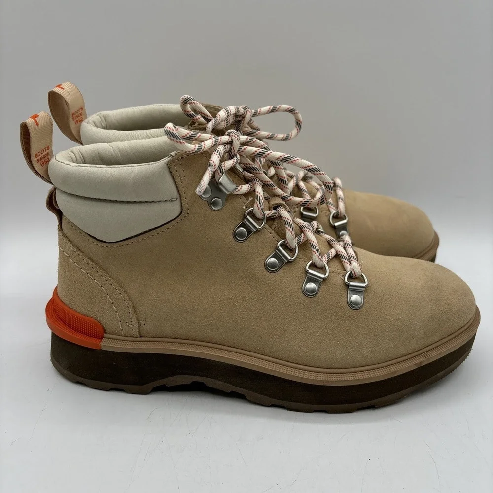 Sorel Hi-Line Hiker Women's 7.5 Suede Waterproof Boots Ceramic Tan NL4878-209‎